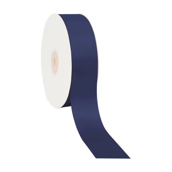 1 1/2" Single Face Satin Ribbon | Navy (370) | 50 Yard Roll