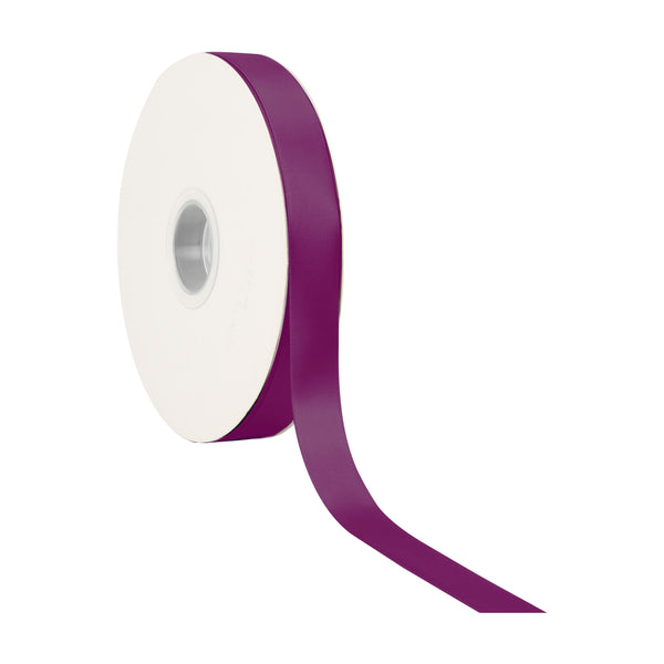 7/8" Single Face Satin Ribbon | Wine (275) | 100 Yard Roll