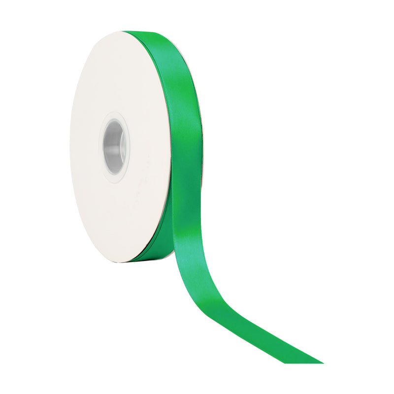 7/8" Single Face Satin Ribbon | Emerald (580) | 100 Yard Roll