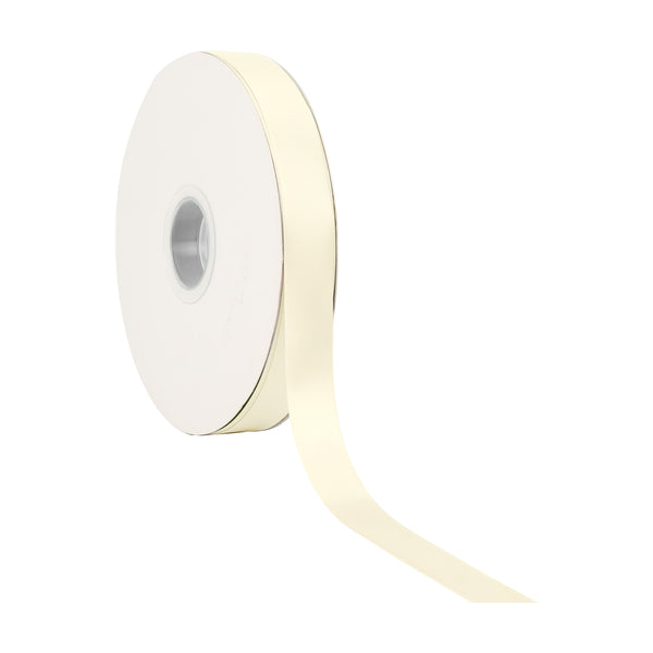 7/8" Single Face Satin Ribbon | Ivory (810) | 100 Yard Roll