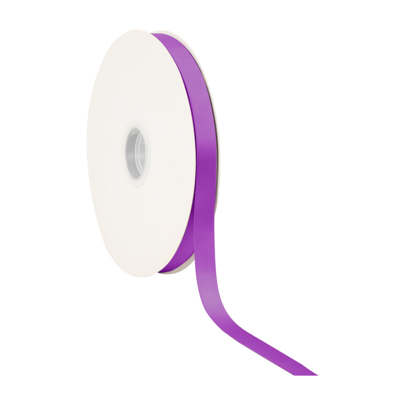 5/8" Single Face Satin Ribbon | Purple (465) | 100 Yard Roll