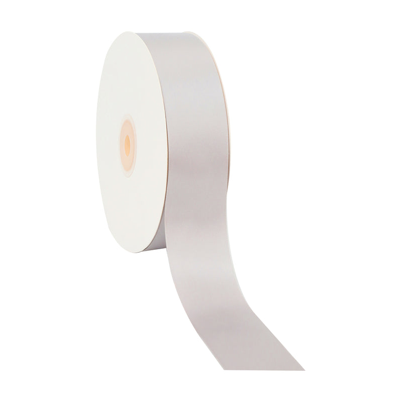 1 1/2" Single Face Satin Ribbon | Shell Grey (007) | 50 Yard Roll