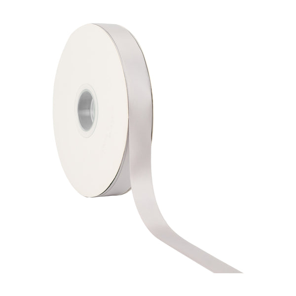 7/8" Single Face Satin Ribbon | Shell Grey (007) | 100 Yard Roll