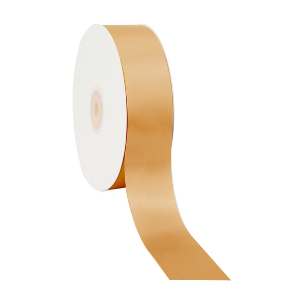 1 1/2" Single Face Satin Ribbon | Old Gold (690) | 50 Yard Roll