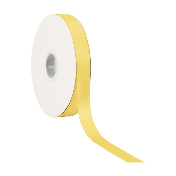 7/8" Single Face Satin Ribbon | Maize (650) | 100 Yard Roll