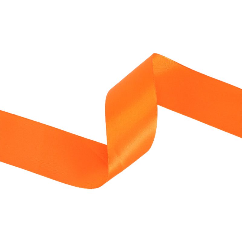 1 1/2" Single Face Satin Ribbon | Torrid Orange (750) | 50 Yard Roll