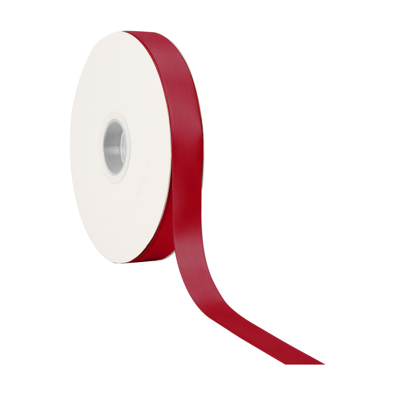 7/8" Single Face Satin Ribbon | Scarlet (260) | 100 Yard Roll