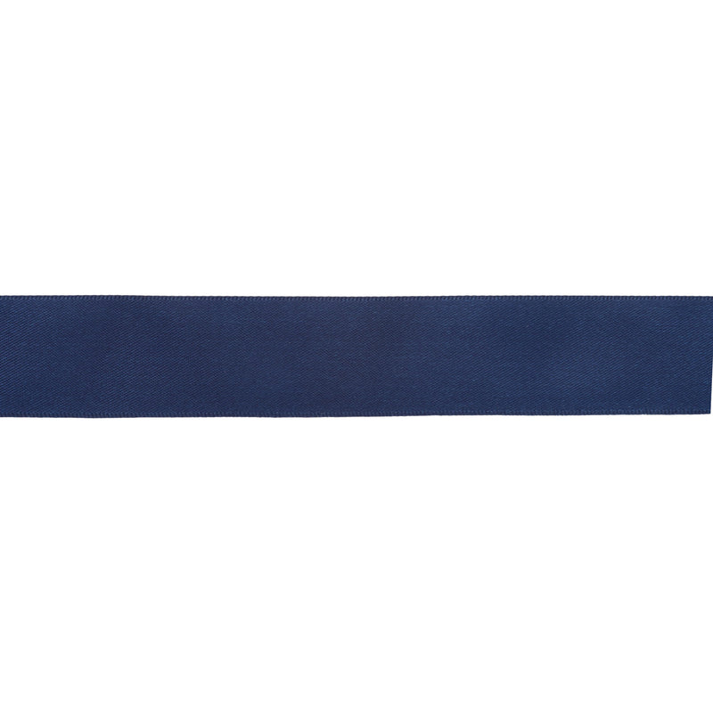 7/8" Single Face Satin Ribbon | Navy (370) | 100 Yard Roll