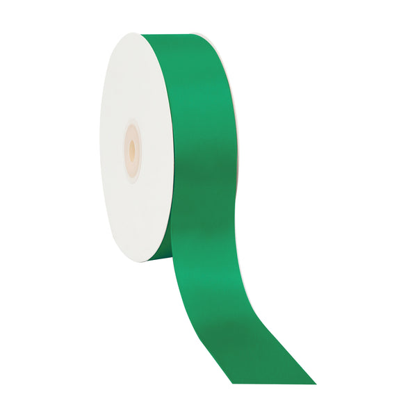 1 1/2" Single Face Satin Ribbon | Emerald (580) | 50 Yard Roll