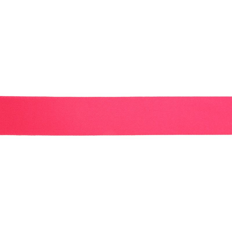 7/8" Single Face Satin Ribbon | Shocking Pink (175) | 100 Yard Roll