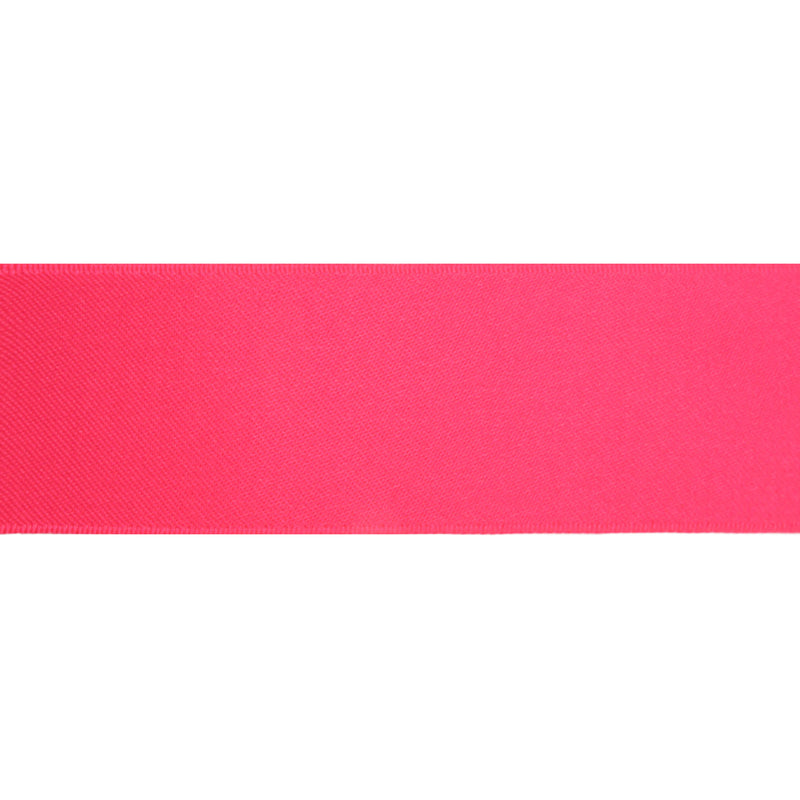 2 1/4" Double Face Satin Ribbon | Shocking Pink (175) | 50 Yard Roll