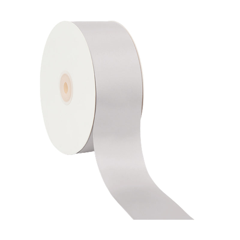 2 1/4" Double Face Satin Ribbon | Shell Grey (007) | 50 Yard Roll