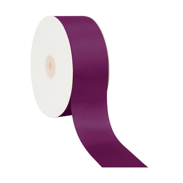 2 1/4" Double Face Satin Ribbon | Wine (275) | 50 Yard Roll