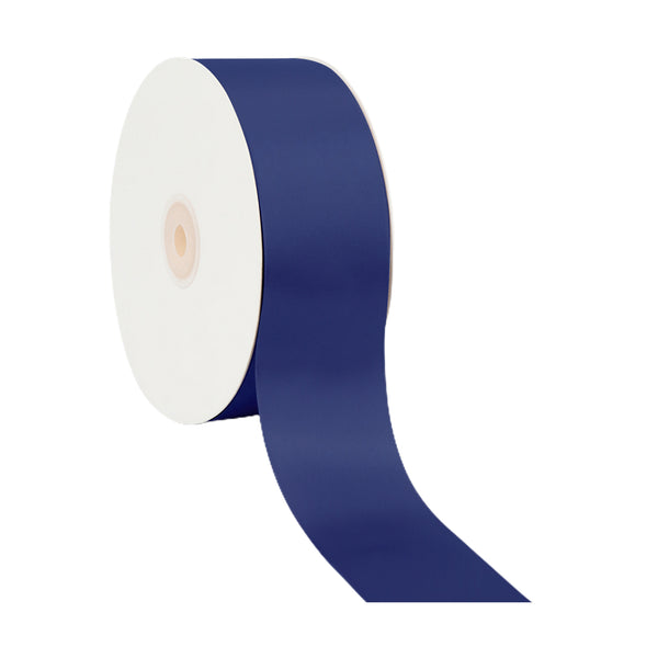 2 1/4" Double Face Satin Ribbon | Navy (370) | 50 Yard Roll