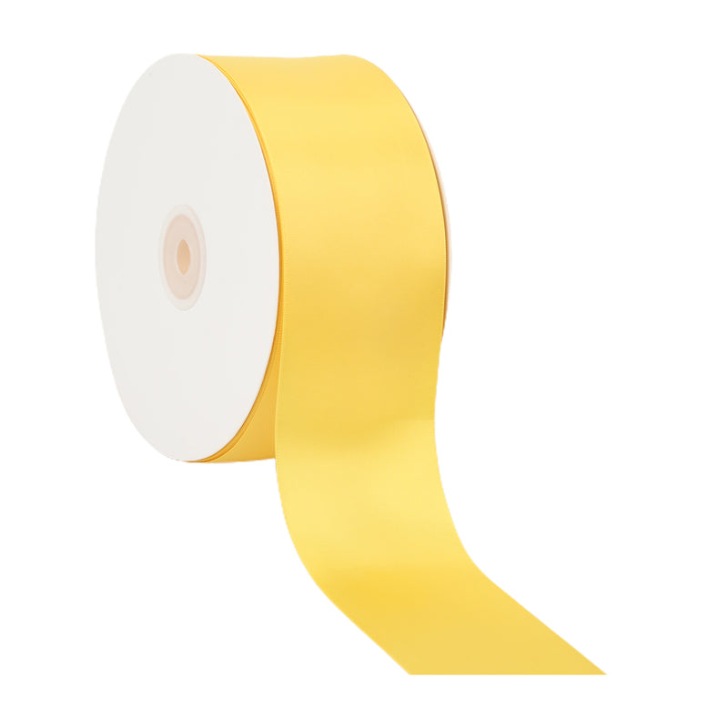 2 1/4" Double Face Satin Ribbon | Maize (650) | 50 Yard Roll