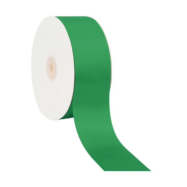 2 1/4" Double Face Satin Ribbon | Emerald (580) | 50 Yard Roll