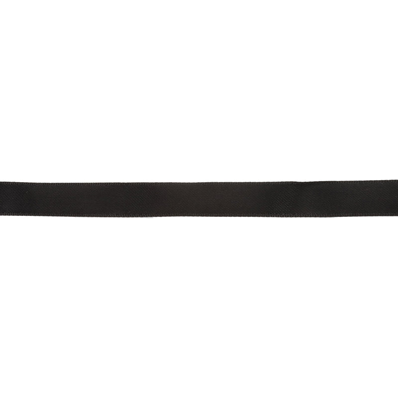 3/8" Double Face Satin Ribbon | Black (030) | 100 Yard Roll