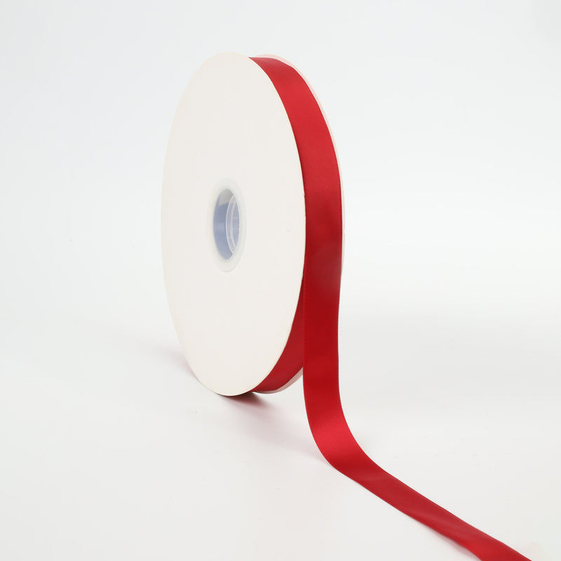 7/8" Double Face Satin Ribbon | Red (250) | 100 Yard Roll