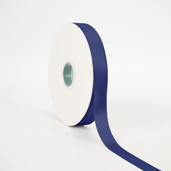 7/8" Double Face Satin Ribbon | Navy (370) | 100 Yard Roll