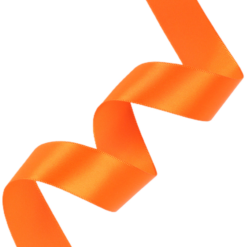 7/8" Double Face Satin Ribbon | Torrid Orange (750) | 100 Yard Roll