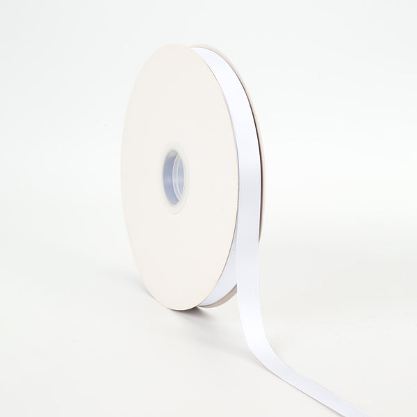 5/8" Double Face Satin Ribbon | White (029) | 100 Yard Roll