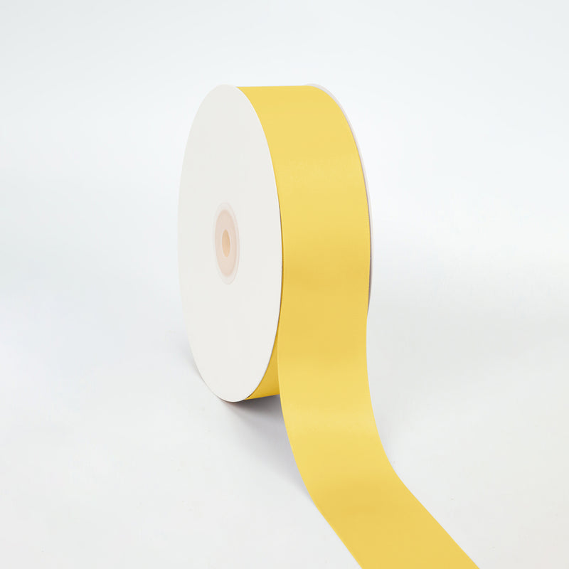 1 1/2" Double Face Satin Ribbon | Maize (650) | 50 Yard Roll