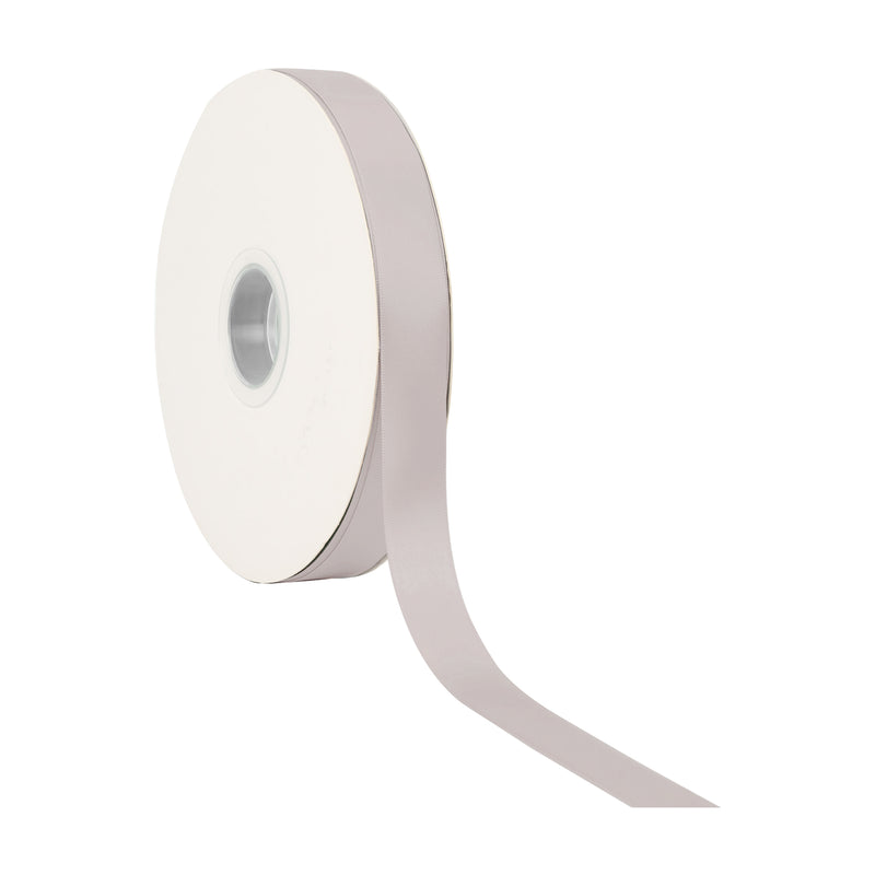 7/8" Double Face Satin Ribbon | Silver (012) |100 Yard Roll