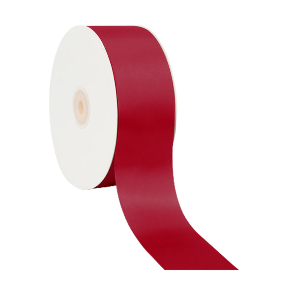 2 1/4" Double Face Satin Ribbon | Scarlet (260) | 50 Yard Roll