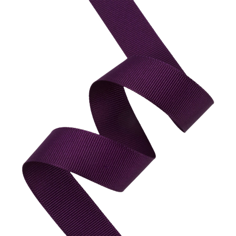 7/8" Textured Grosgrain Ribbon | Plum (285) | 100 Yard Roll