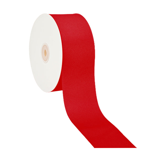 2 1/4" Textured Grosgrain Ribbon | Scarlet (260) | 50 Yard Roll