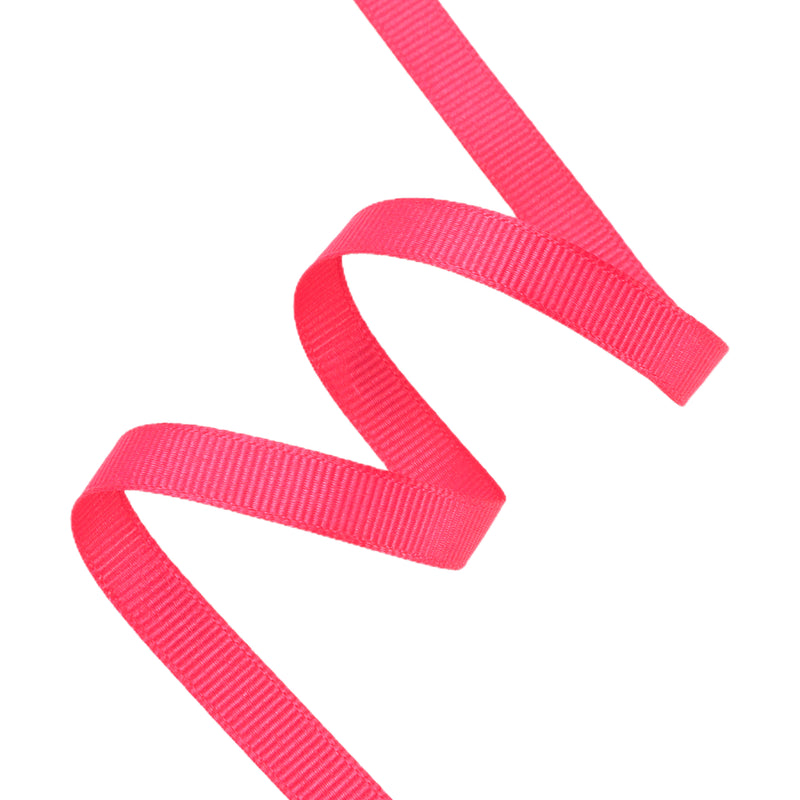 3/8" Textured Grosgrain Ribbon | Shocking Pink (175) | 100 Yard Roll