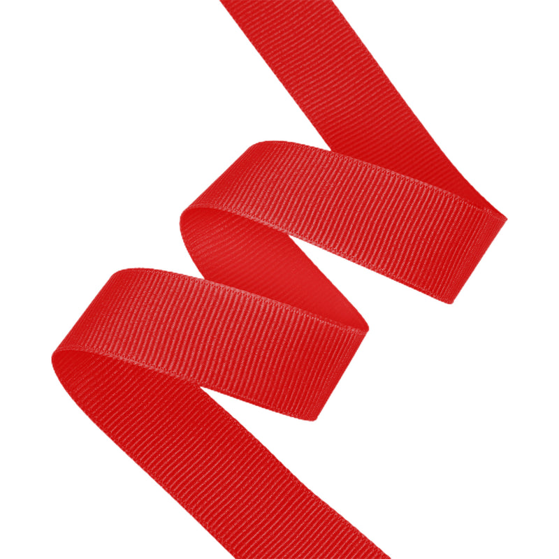 7/8" Textured Grosgrain Ribbon | Red (250) | 100 Yard Roll