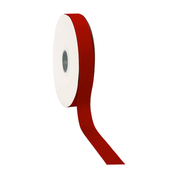 7/8" Textured Grosgrain Ribbon | Scarlet (260) | 100 Yard Roll