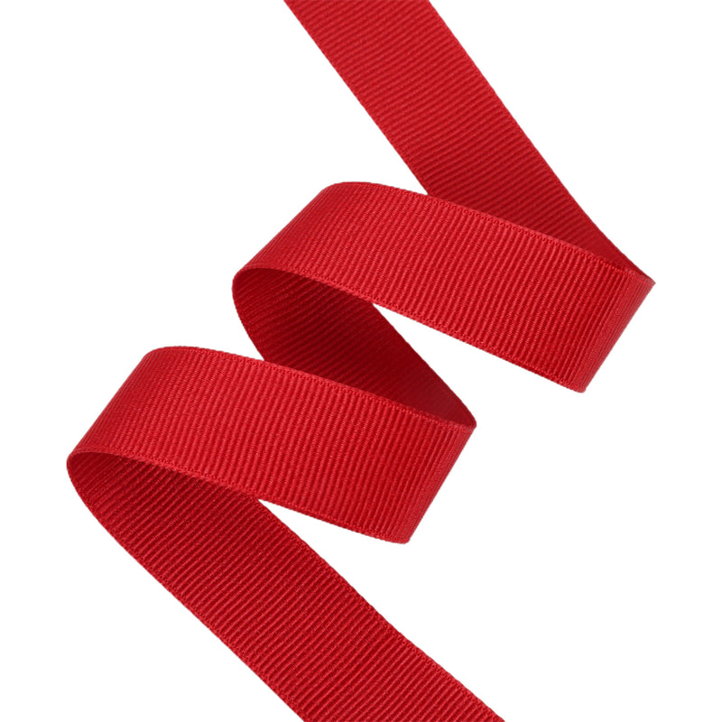 7/8" Textured Grosgrain Ribbon | Scarlet (260) | 100 Yard Roll