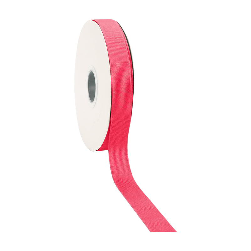 7/8" Textured Grosgrain Ribbon | Shocking Pink (175) | 100 Yard Roll