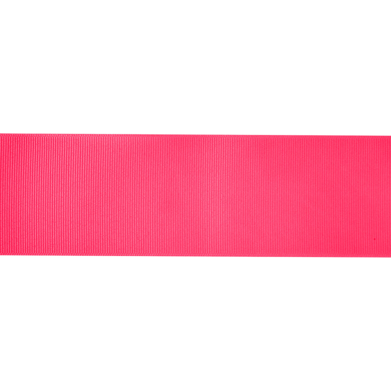 2 1/4" Textured Grosgrain Ribbon | Shocking Pink (175) | 50 Yard Roll