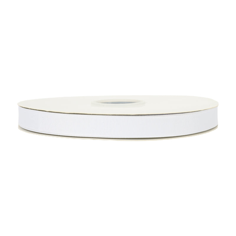 5/8" Textured Grosgrain Ribbon | White (029) | 100 Yard Roll
