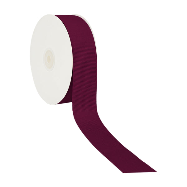 1 1/2" Textured Grosgrain Ribbon | Wine (275) | 50 Yard Roll