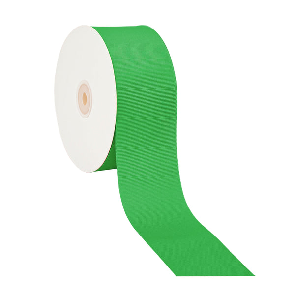 2 1/4" Textured Grosgrain Ribbon | Emerald (580) | 50 Yard Roll