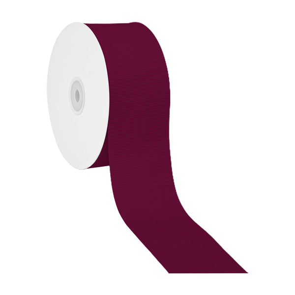 2 1/4" Textured Grosgrain Ribbon | Wine (275) | 50 Yard Roll