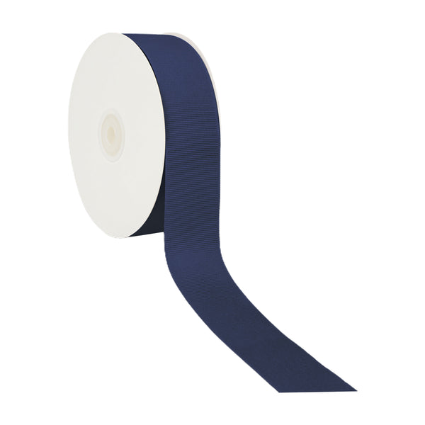 1 1/2" Textured Grosgrain Ribbon | Navy (370) | 50 Yard Roll