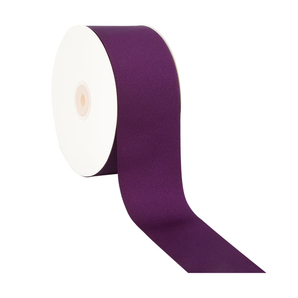 2 1/4" Textured Grosgrain Ribbon | Plum (285) | 50 Yard Roll