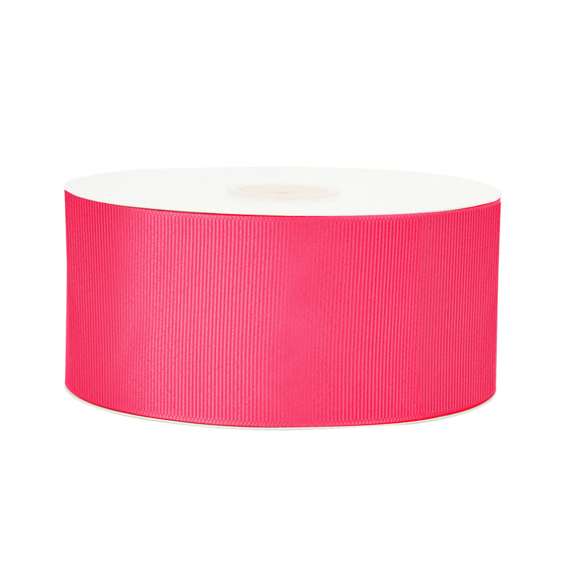 2 1/4" Textured Grosgrain Ribbon | Shocking Pink (175) | 50 Yard Roll