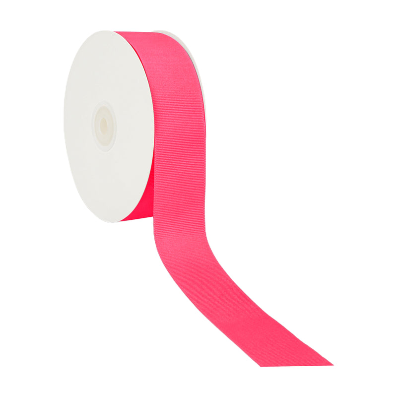 1 1/2" Textured Grosgrain Ribbon | Shocking Pink(175) | 50 Yard Roll