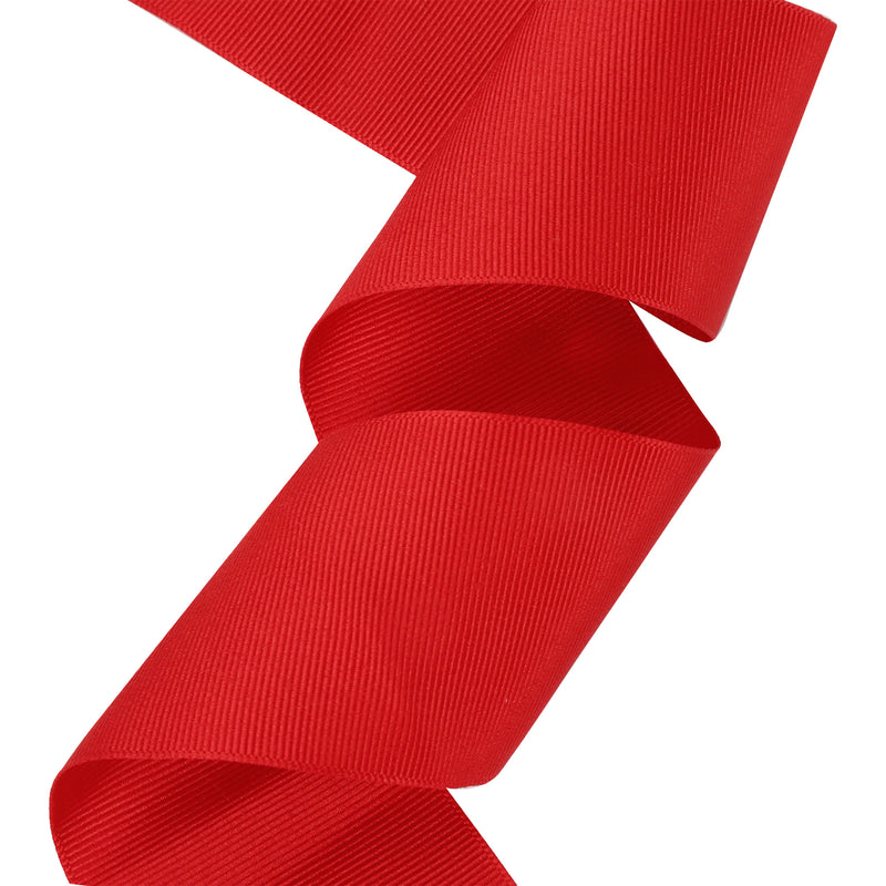 2 1/4" Textured Grosgrain Ribbon | Red (250) | 50 Yard Roll