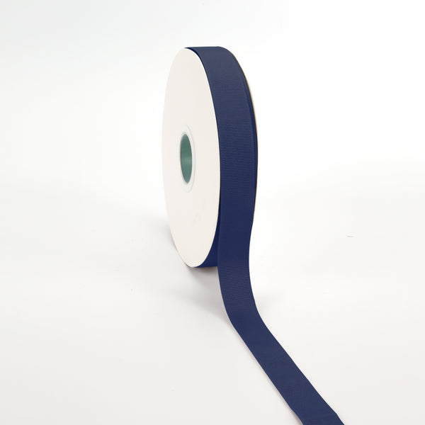 7/8" Textured Grosgrain Ribbon | Navy (370) | 100 Yard Roll