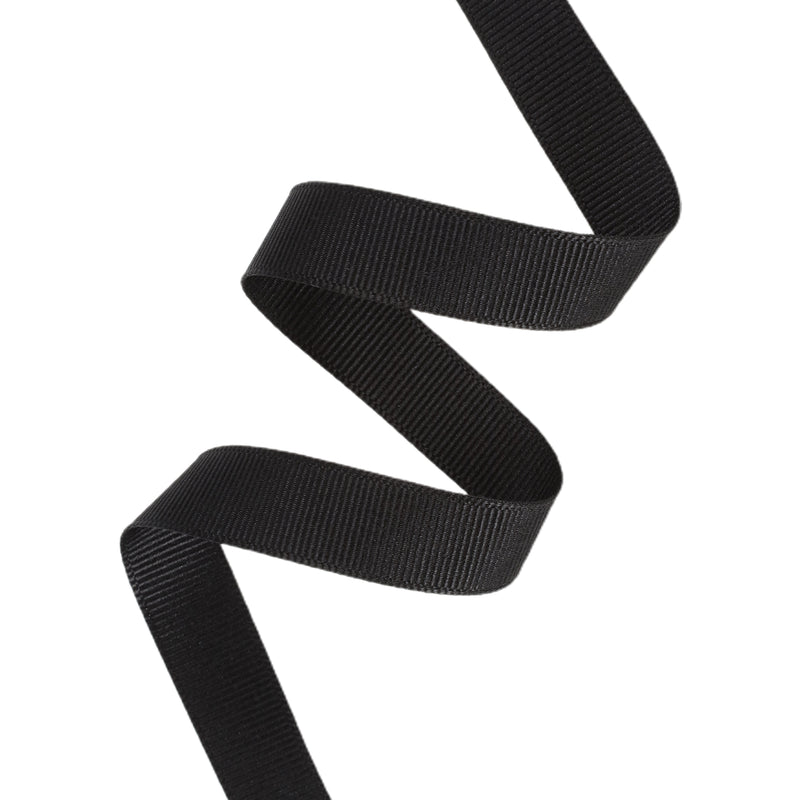 5/8" Textured Grosgrain Ribbon | Black (030) | 100 Yard Roll