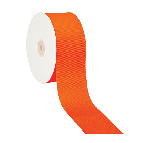 2 1/4" Textured Grosgrain Ribbon | Torrid Orange (750) | 50 Yard Roll