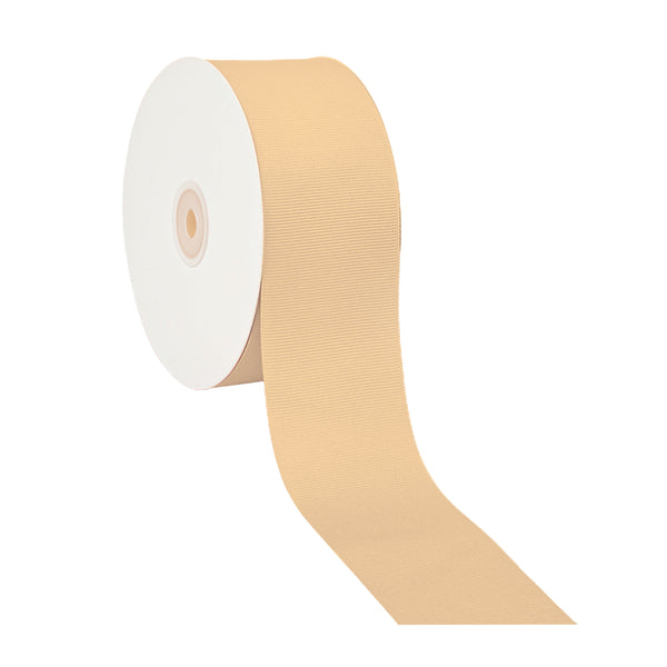 2 1/4" Textured Grosgrain Ribbon | Old Gold (690) | 50 Yard Roll