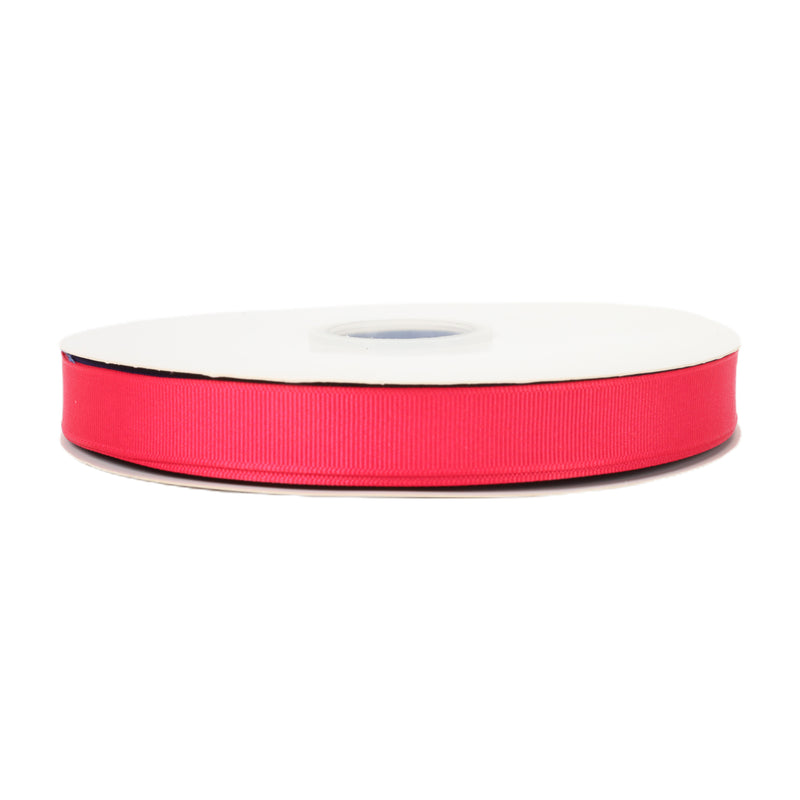 7/8" Textured Grosgrain Ribbon | Shocking Pink (175) | 100 Yard Roll